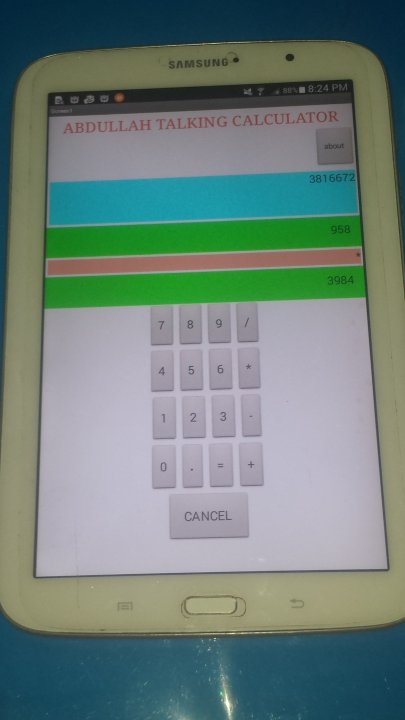 My FIRST Google App Project - TALKING CALCULATOR